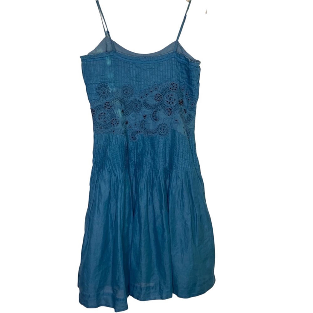 Anthropologie NWT Odille Blue Chalet Beaded Dress size 12 - Picture 4 of 12